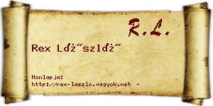 Rex László névjegykártya